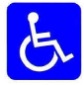 blue ACROD parking wheelcahir symbol