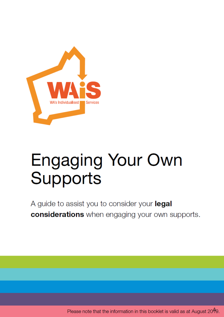 Cover of WAiS Engaging Your Own Supports Resource